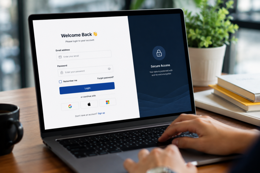 login page design