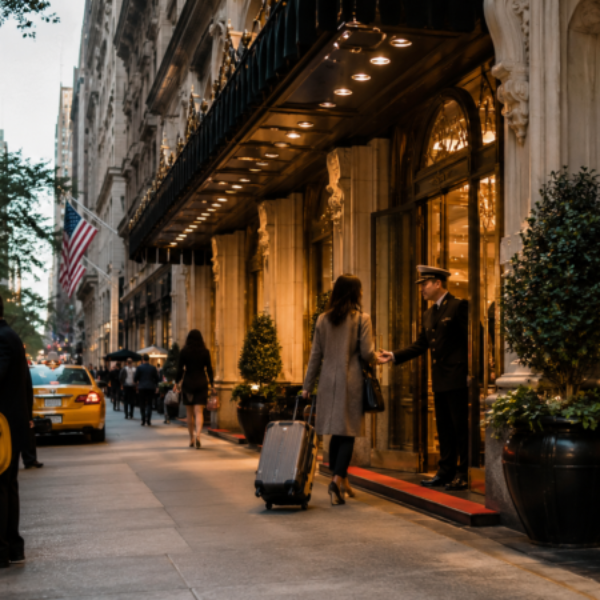 outside a nyc hotel