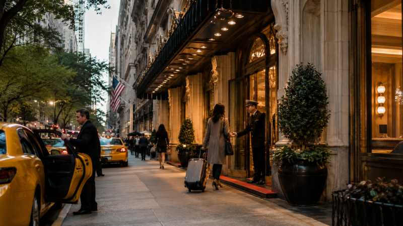 outside a nyc hotel